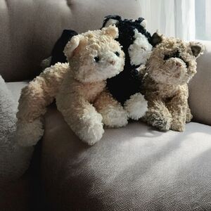 Gund Cat Trio Bootsie Socks Curly Haired Siamese Beige Black Plush 1137 11005